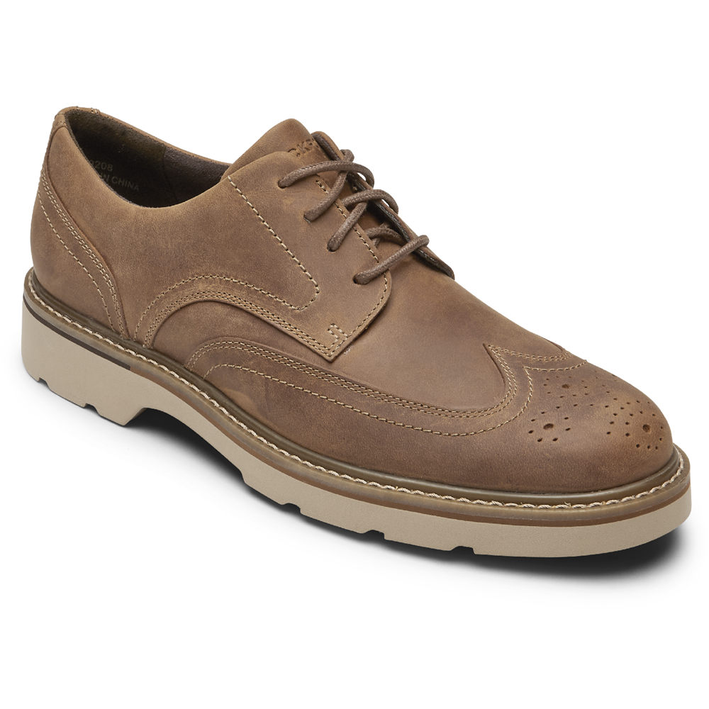 Rockport Mens Sneakers Khaki - Charlee Waterproof Wingtip - UK 307-GDUBIT